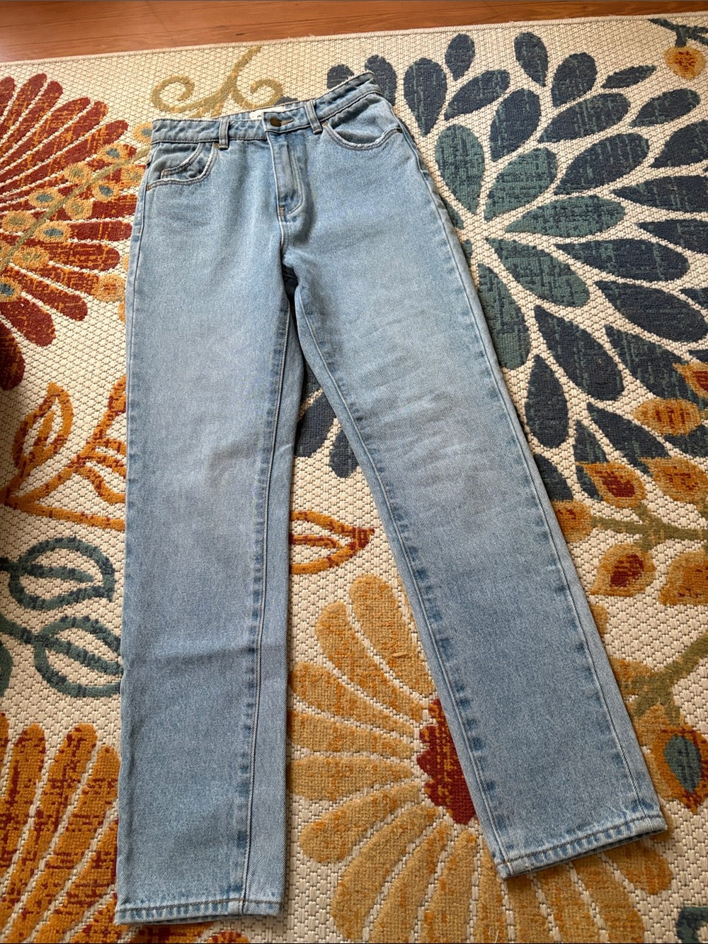 ROLLA'S Light Blue High-Rise Straight Leg Jeans